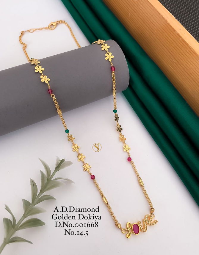 14 AD Diamond Designer Regular Wear Mangalsutra Wholesale Price In Surat
